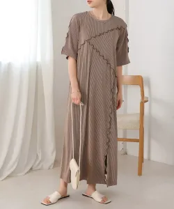 Полосатое плиссированное платье Merrow Switch