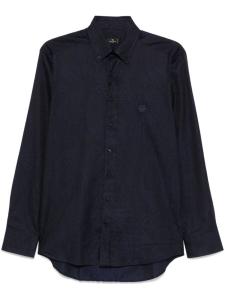 ETRO рубашка с узором пейсли-жаккард, синий