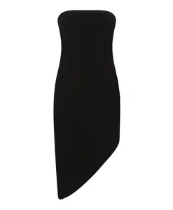 Короткое платье без бретелей Norma Kamali, черный