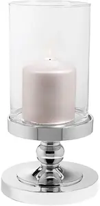 Подсвечник Fink Lamonte на ножке, серебряный