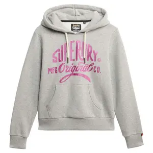 Худи Superdry Mfg Original Metallic, серый