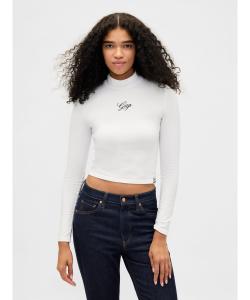 Укороченный топ с воротником-стойкой и логотипом (W)GAP