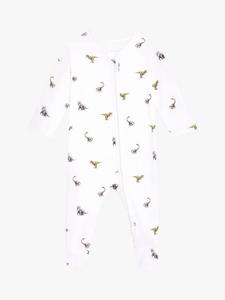 Детский комбинезон для сна Dino из бамбука и хлопка Rosa & Blue, White