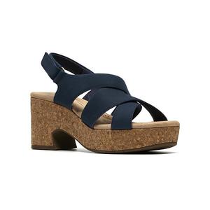 Женские сандалии Nerisa grace на платформе Clarks, Navy Nubuck