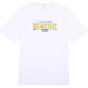 361° Футболка мужская белая с круглым вырезом умеренно прямого кроя