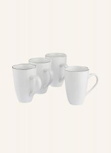 4 шт - Кружка Broste Copenhagen SALT, 300 мл, белый/черный