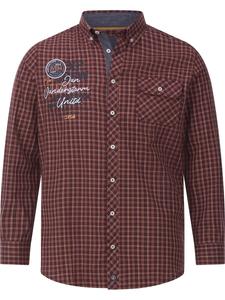 Рубашка на пуговицах Comfort fit Jan Vanderstorm Pertavin, Dark red