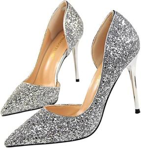 Женские туфли-лодочки с острым носком и тонким каблуком, замшевые, без застежки, для свадьбы и вечеринки VFDB, Z-Silver