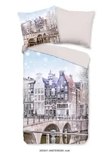 Постельное белье Good Morning Amsterdam - 135x200 см - фланель/бибер Muller Textil