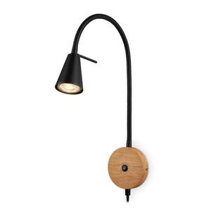 Светодиодный настенный светильник Briloner Leiros, черный