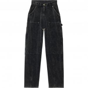 Вельветовые брюки с высокой талией Alexander Wang, черные