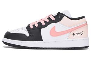 Air 1 Износостойкие Кроссовки Баскетбольные Низкие Винтажные Женские Черные Розовые Jordan