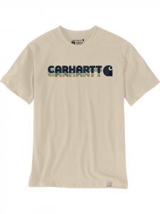 CARHARTT Футболка "Irvine Relaxed Layered Logo T-Shirt" белого цвета
