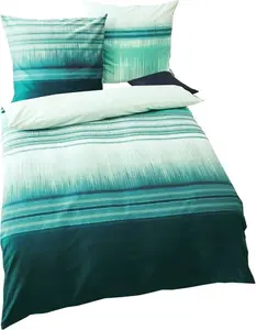 Комплект постельного белья JACK by Kaeppel из фланели, 2 предмета, цвет "Энергия", бирюзовый, с градиентом в полоску, хлопок, размер: 155 x 220 см Jack