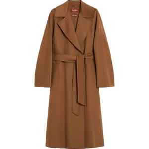 Макс Мара поясное пальто с запахом MaxMara Studio, коричневый