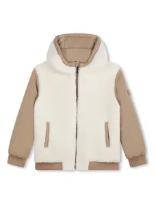 Двусторонняя куртка с капюшоном BOSS Kidswear, нейтральный