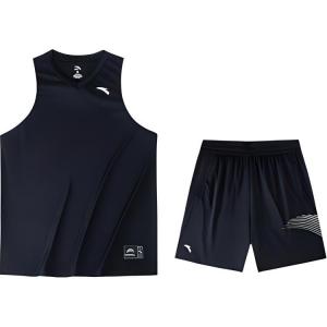 Анта Баскетбол Коллекция Повседневная спортивная одежда Мужская базовая черная/чисто белая