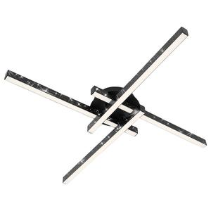 Светодиодный потолочный светильник Briloner Rey III, железо - 1-световое - черное