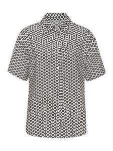 LASCANA Пижамная рубашка с черно-белым узором