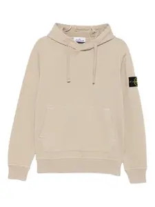 Худи с нашивкой Compass Stone Island, бежевый