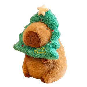 Плюшевая кукла из коллекции Cute Capybara Collection высотой 25 см MLING, Christmas Tree
