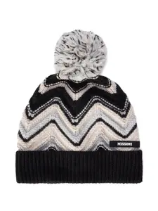 Шапка с узором "елочка" Missoni Kids, черный