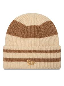 Зимняя шапка New Era Stripe Cuff Knit Beanie 60580764, бежевый