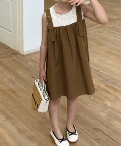 Детское платье-комбинезон без рукавов Aimoha Kids, цвет Beige