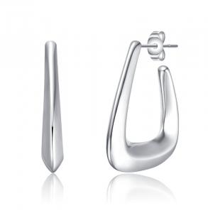 Серьги-кольца неправильной формы Rachel Glauber, белый