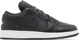 Кроссовки Air Jordan 1 Low SE GS 'Black Elephant', черный