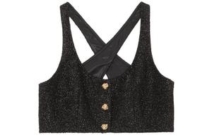 GANNI Женская майка черного цвета