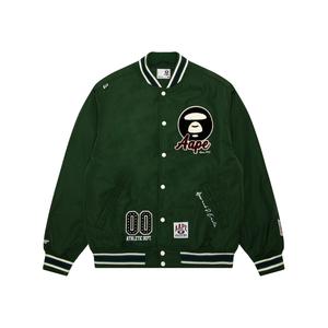 Aape Куртка-бомбер A Bathing APE® с логотипом Moonface, Green GRD