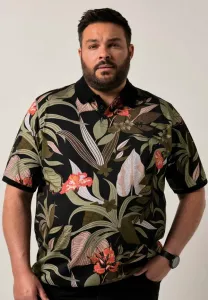 Рубашка-Поло с принтом bauchfit halbarm Men Plus, Black