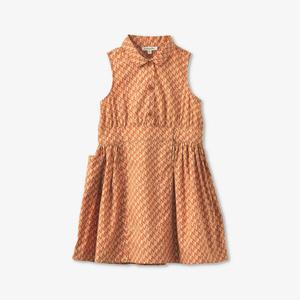 Хлопковое платье без рукавов «пингвин» 3-12 лет Caramel, оранжевый