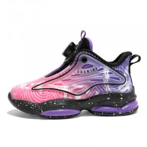 Детские баскетбольные кроссовки с противоскользящим износостойким верхом, высокие Abc Kids, kobe фиолетовый