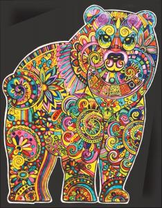 Раскраска Бархатный медведь Painting Velvet