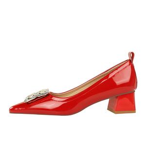 QITUMAUL Женские красные туфли на высоком каблуке [высота каблука 4,5 см], цвет Red[Heel Height 4.5cm]