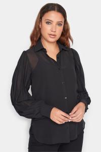 Плиссированная рубашка Long Tall Sally, черный