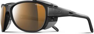 Очки Julbo Explorer 2.0 Glacier для мужчин и женщин со съемными боковыми щитками для походов, снега/бликов - 100% защита от УФ-излучения, Black Matte / Black Frame - Brown Lens (Reactiv 2-4 Polarized)