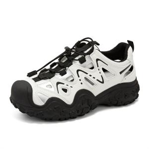 Кроссовки женские толстые низкие La Chapelle, бежевый/черный