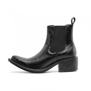 Короткие мужские ботинки челси ZHENRAN, Black