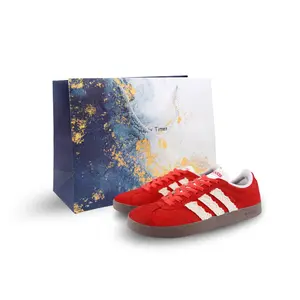 Adidas Neo Кроссовки для скейтбординга VL Court Lifestyle с противоскользящим покрытием, износостойкие, унисекс, белые, красные