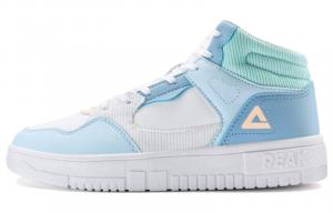 PEAK Средние скейтерские кроссовки для женщин с противоскользящим и износостойким покрытием White Blue - Baymax, Fine Blue, цвет Baymax, Fine Blue