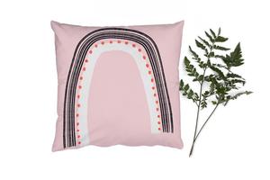 MuchoWow Декоративная подушка Диванная подушка Декоративная подушка для гостиной 45 x 45 см Радуга - Минимализм - Розовый - Чехлы на подушки - Декоративные чехлы на подушки - Декоративные наволочки