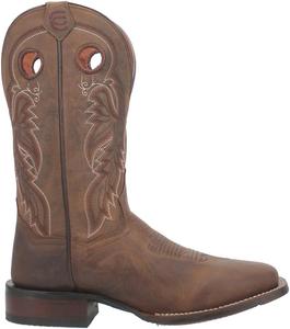 Мужские повседневные ботинки Dan Post Mens Abram с вышивкой, квадратный носок, без застежек, средний голень - коричневые