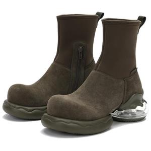 DAPHNE LAB Серо-зеленые женские полусапожки на каблуке 5,5 см, цвет Gray Green