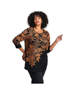 Женская блузка Millie с рукавом 3/4 AVENUE, Black paisley border