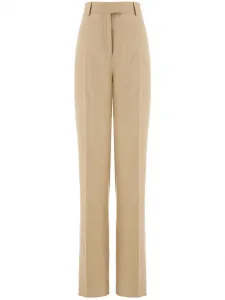 Брюки строгого кроя с завышенной талией Ferragamo, нейтральный