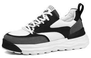 SULEGAO Мужские повседневные туфли на низком ходу с амортизацией - кожаный верх [черные] с увеличением роста на 7 см, цвет Leather Upper[Black]Height Increasing 7cm