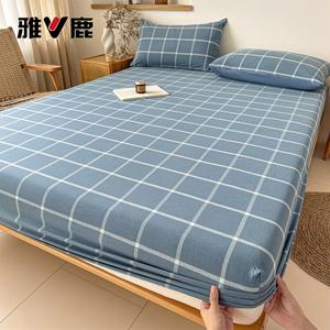 Yalu Простыня на резинке 150х200 см, хлопок, серый крупный рисунок